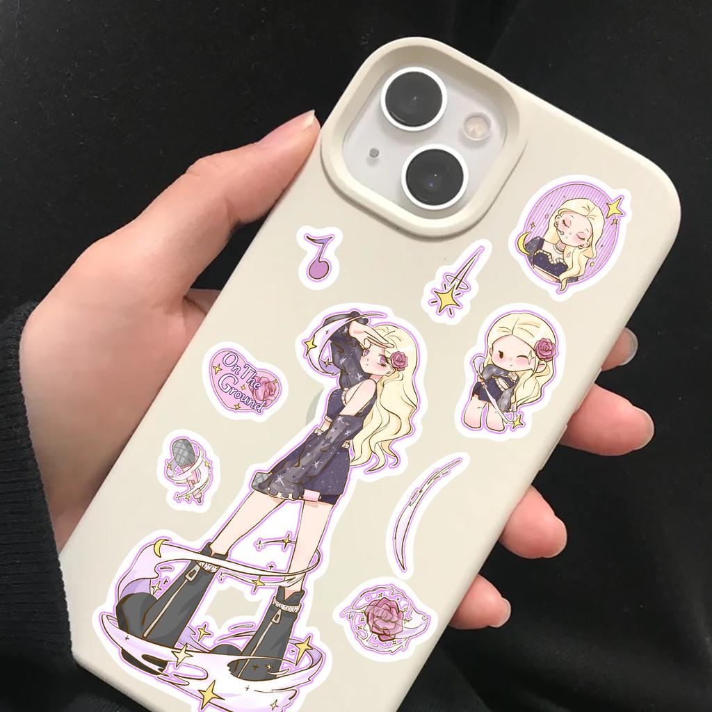 8 Cartoon Girl Group Debut Stickers Waterproof Diary Hand Account Stickers Gu Card Stickers DIY Decorative Stickers Tag Stickers