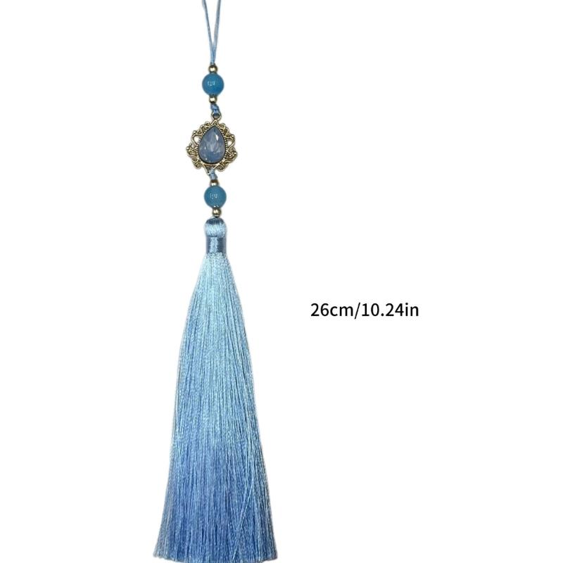 Vintage Chinese Hanfu Pendant Traditional Tassels Waterdrop Waist Pendant Fashionable Jewelry Decor for Celebrations