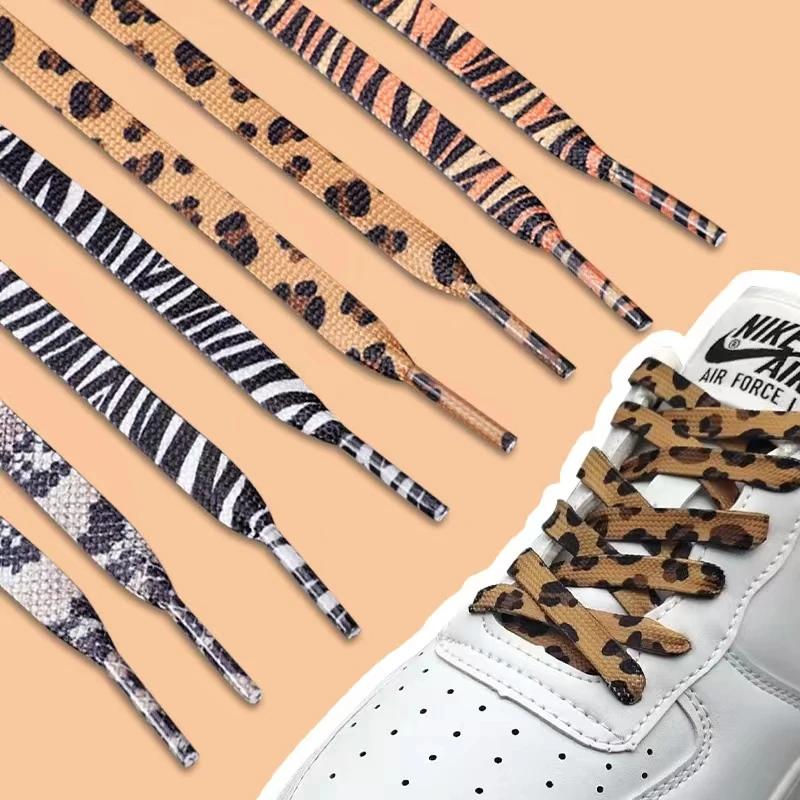 NOVÉ Nejnovější Klasické Šněrovadla s Leopardím Vzorem Zvířecí Vzor Tenisky Canvasové Šněrovadlo Plochá Leopardí Zebra Tygr Had Šněrovadla