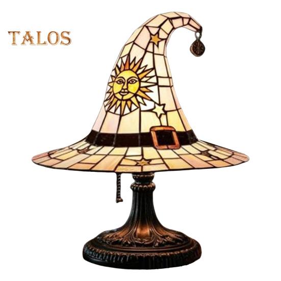 Lampa klobouk čarodějnice LED noční světlo jemná záře ručně vyráběné gotické světlo ve tvaru klobouku čaroděje halloweenská noční lampička