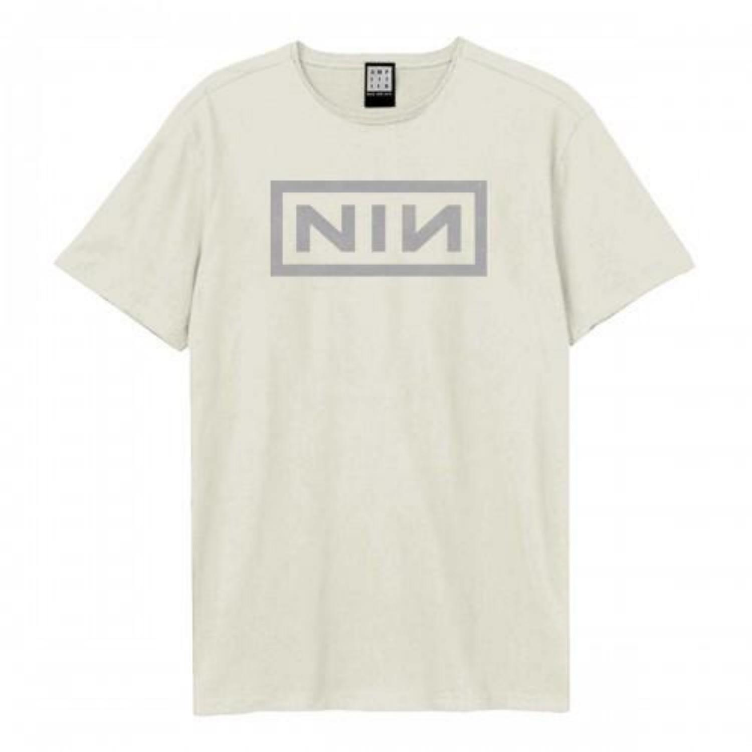 Amplified Unisex Adult White Logo NIN T-Shirt S
