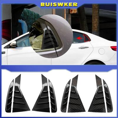 For KIA RIO K2 2011~2015 Sedan Russia Version Car Rear Window Side Vent Shutter Louver Cover Trim Car Accessories Carbon Fiber