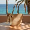 Women Straw Tote Bag Crochet Shoulder Bag Trendy Summer Woven Tote Bag Large Capacity Travel Beach Handbag for Outdoor Vacation