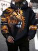 Bluza z nadrukiem lwa 3D dla mężczyzn i kobiet, z realistyczną twarzą zwierzęcia, casualowa bluza z kapturem, bluza dresowa w stylu hip-hop, sportowa, uliczna, topy