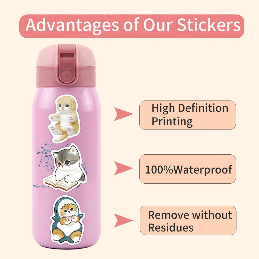 55 Mofusand Katze Kritzeleien Aufkleber Dekorativer Roller Laptop DIY Cartoon Aufkleber