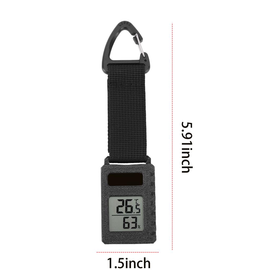 Pocket Thermometer with Carabiner Clip Portable Mini Thermometer Ultra Light 30g Travel Mountaineering Vehicle Pendant Keychain