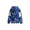 Adidas Aop Block Jacket Fleece Warm Casual Sports Hooded Jacket Women Jackets Blue GT6488