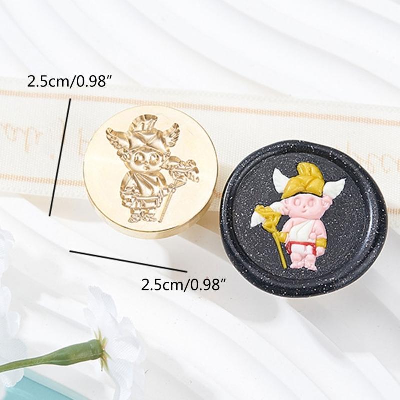 Fairy Pattern Wax Stamp Head, Waving Textured Wax Seal Stamp Head Replacement for Invitations Letter Envelope