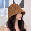 Straw Dome Weave Bucket Hat Hollow Out Breathable Sun Hats Female Beach Cap Foldable Outdoor Japanese Lesure Fishierman Caps