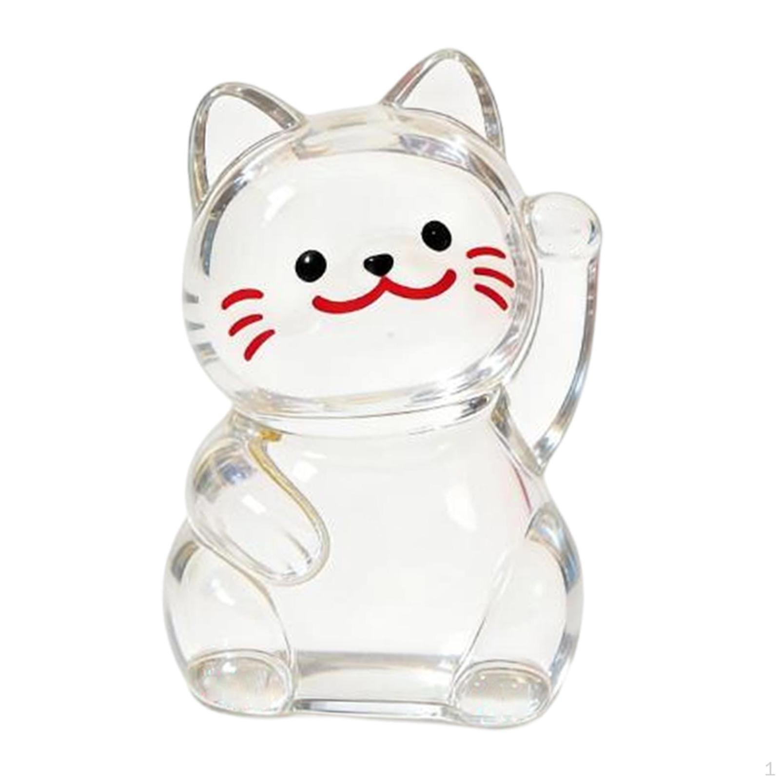 

Glass Piggy Bank Empty Gold Bean Storage Jar Clear Adorable Art Craft Mini Ingots Saving Bottle