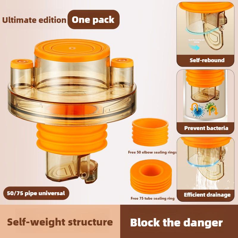 

Адаптер для сливной трубы с защитой от запаха, многофункциональное уплотнительное кольцо, канализационный отвод для кухонной раковины, соединение для дренажной трубы 3 в 1