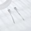 White Gold Plated Moissanite Stud Earring for Women Tassel Classic D Color Ear Stud Lab Diamond 925 Sterling Silver