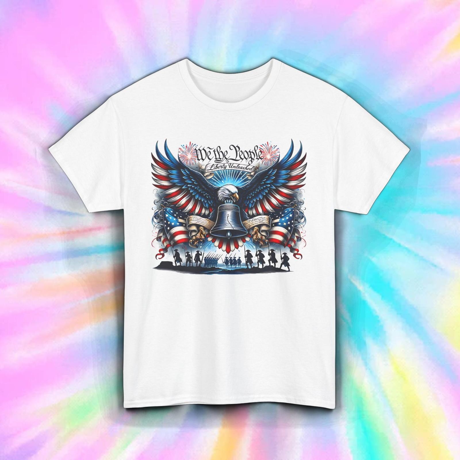 We The People Liberty Shirt Patriotic Eagle Bell Constitution Freedom USA Tee XXXL