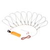 Cierre para Peces Vivos con Flotador de Espuma y Cable de Acero Hebilla de Cierre para Pesca Kit de Cuerda para Peces para Pesca al Aire Libre 10 Hebillas
