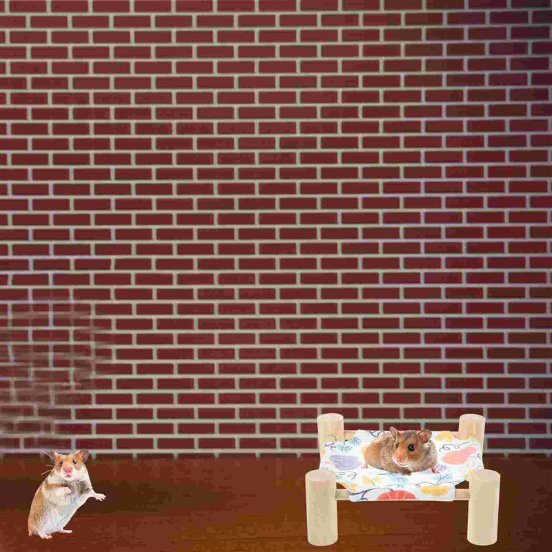 Elevated Design Small Animal Bed Guinea Pig Hammock Cat Bed Pet Sleeping Nest Cages Wooden Material Rabbit House Breathing Bed