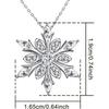 Women Silver Plated Blue Crystal Snowflake Pendant Necklace Christmas Winter Jewelry Gift Collarbone Chain