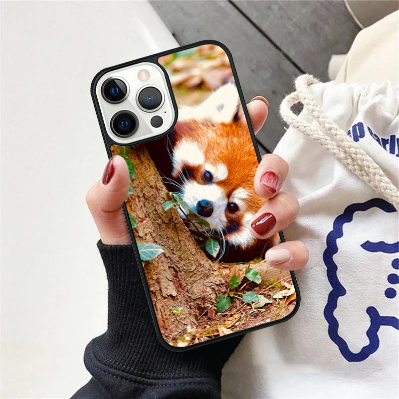 Red Panda Cute Animal Phone Case For iPhone 17 Air 15 16 Cover  11 13 14 Pro Max 12 Plus Max Fundas