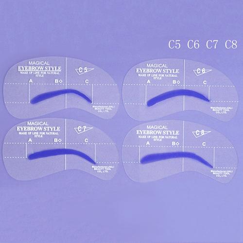 24Pcs/set Eyebrow Grooming Stencil Kit Eyebrow Shaping DIY Beauty Eyebrow Template Makeup Tool