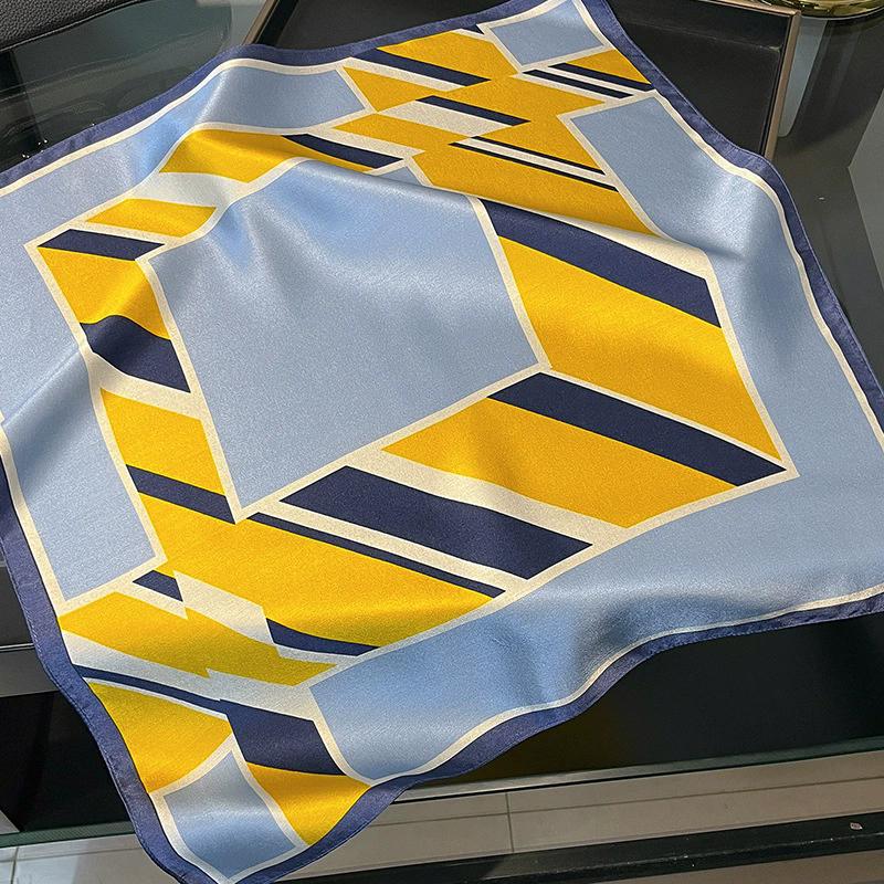 New 100% Natural Real Silk Scarf Women Bandana Square Scarves Wrap Kerchief Mulberry Spring Fashion Luxury High Quality Hijab
