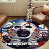 Clown Horror Round Rug for Livingroom,Bedroom, Palyroom, Chair Rug, Area Rug, Circle Carpet, Large Size Fan Christmas Gift