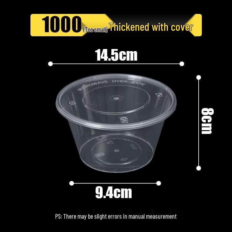 Handun Disposable Transparent Plastic Food Containers with Lids