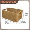 Decorative Rectangular Storage Basket Made of Imitation Rattan for Bathrooms Rooms.
