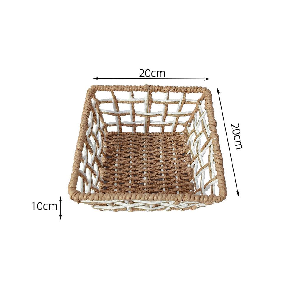 Style Handmade Paper Rope Woven Storage Basket For Jewelry And Snacks Organizer
