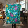 1 Manta de Franela con Estampado de Blue's Clues, Alta Calidad para Todas las Estaciones, Decoración del Hogar, Calidez y Comodidad, Perfecta para Regalos de Navidad