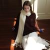 Selected Wool Circle Solid Color Tassel Scarf Women's Winter Atmosphere Soft Scarf