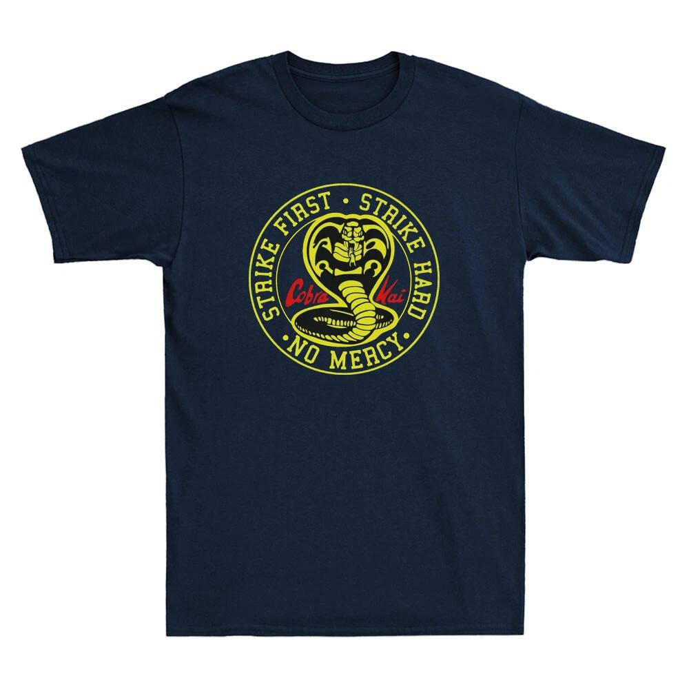 Men s and Women s T-shirts No Mercy Strike First Strike Hard 80s Karate M