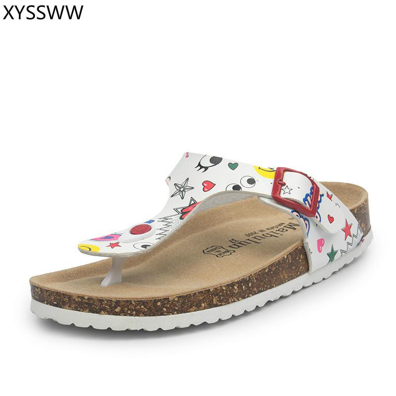 Fashion 18 Color Big Size 35-45 New Beach Cork Flip Flops Slippers Casual Summer Women Beach Slippers Flip Flops