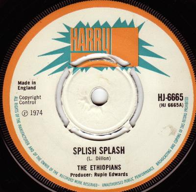 7inch Record ETHIOPIANS - Splish Splash HJ6665 Harry J Records 1974 UK Reggae, Ska & Dub Used