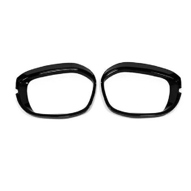 For Honda Civic 2016-2021 Glossy Black Rear View Mirror Rain Eyebrow Trim 2X