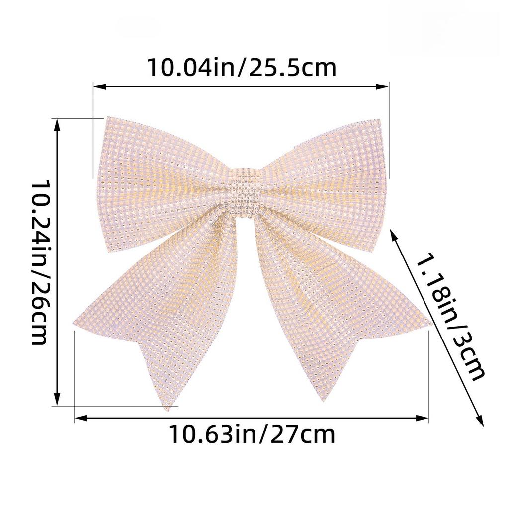 Christmas Sparkling Diamond Bow Pendant Party Festival Showcase Christmas Tree Decoration Large Bow Decoration Accessories New