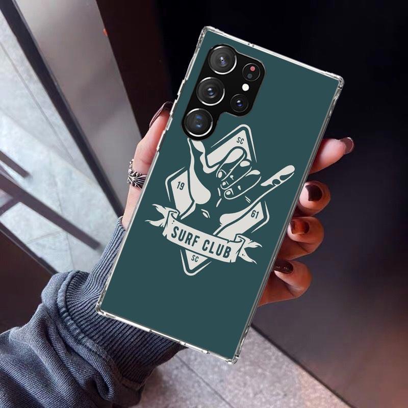 Surf Board Aesthetic Phone Case For Samsung Galaxy S26 S25 Edge S24 S23 Ultra S22 Plus S21 S20 FE Soft TPU Back Cover Funda Gala