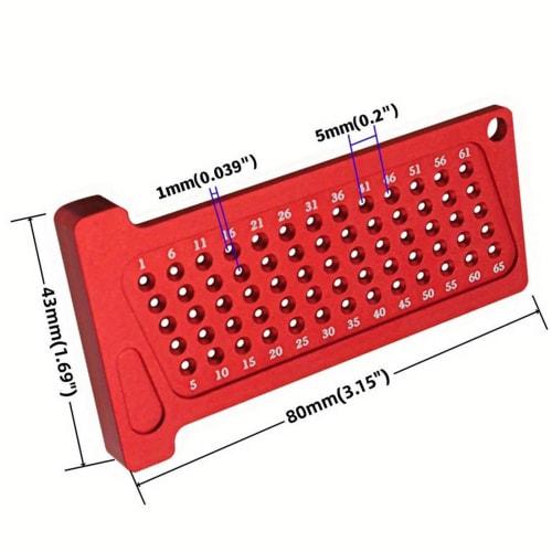 Refoiner T-square, Marking Ruler, Carpentry Ruler, High Precision, Portable Carpentry Scribing Tool, Aluminum Alloy, Red
