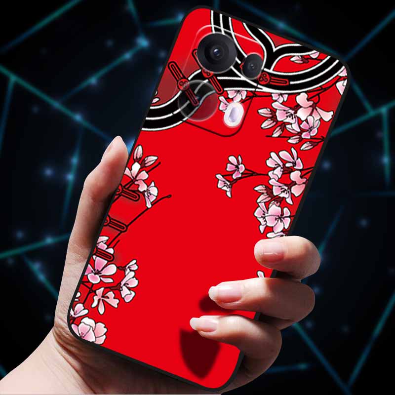 3D Flowers Emboss Fundas For OPPO Reno 13 Reno13 Pro 13F 5G Case Soft Silicone Phone Case for OPPO Reno13 Pro Back Cover Coque