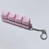4 Keys Fidget Keychain Key Button Pinch Toy Funny Clicker Toy Pendant  for Adult&Kids