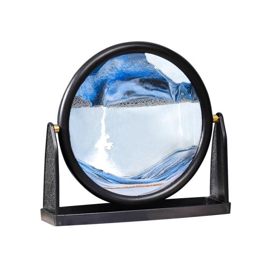 Hourglass Picture Meaningful Stable Base Long-lasting Fashion Eye-catching Exquisite 3D Quicksand Print for Home