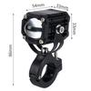 Motorcycle Led Auxiliary Headlight Spotlight Dual Color White Yellow Hi/Lo Beam Bright Driving Fog Light Waterproof Universal