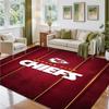 Kansas City Chiefs Design Crystal Velvet Rug Soft Decorative Mat for Bedroom Entrance