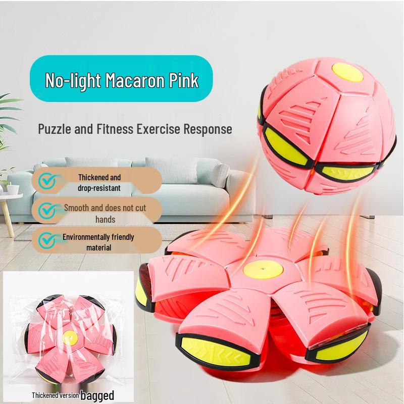 Magic Flying Saucer Ball: Deformable Outdoor Stomp Toy with Lights for Kids