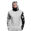 Men's Shirt With Mask Lightweight Long Sleeve Hooded Hiking Fishing Performance