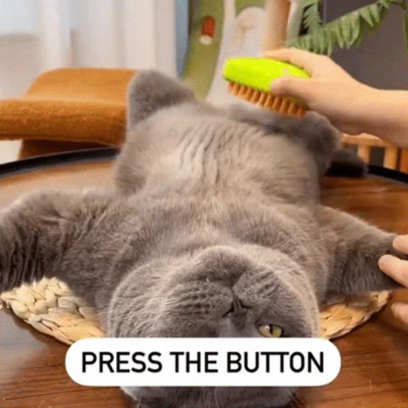 Steamy Cat Brush 3 in 1 Spazzola elettrica anti-schizzi per gatti con spruzzo di vapore per massaggio Pet Grooming Pettine per la rimozione dei peli Pettini Nuovo