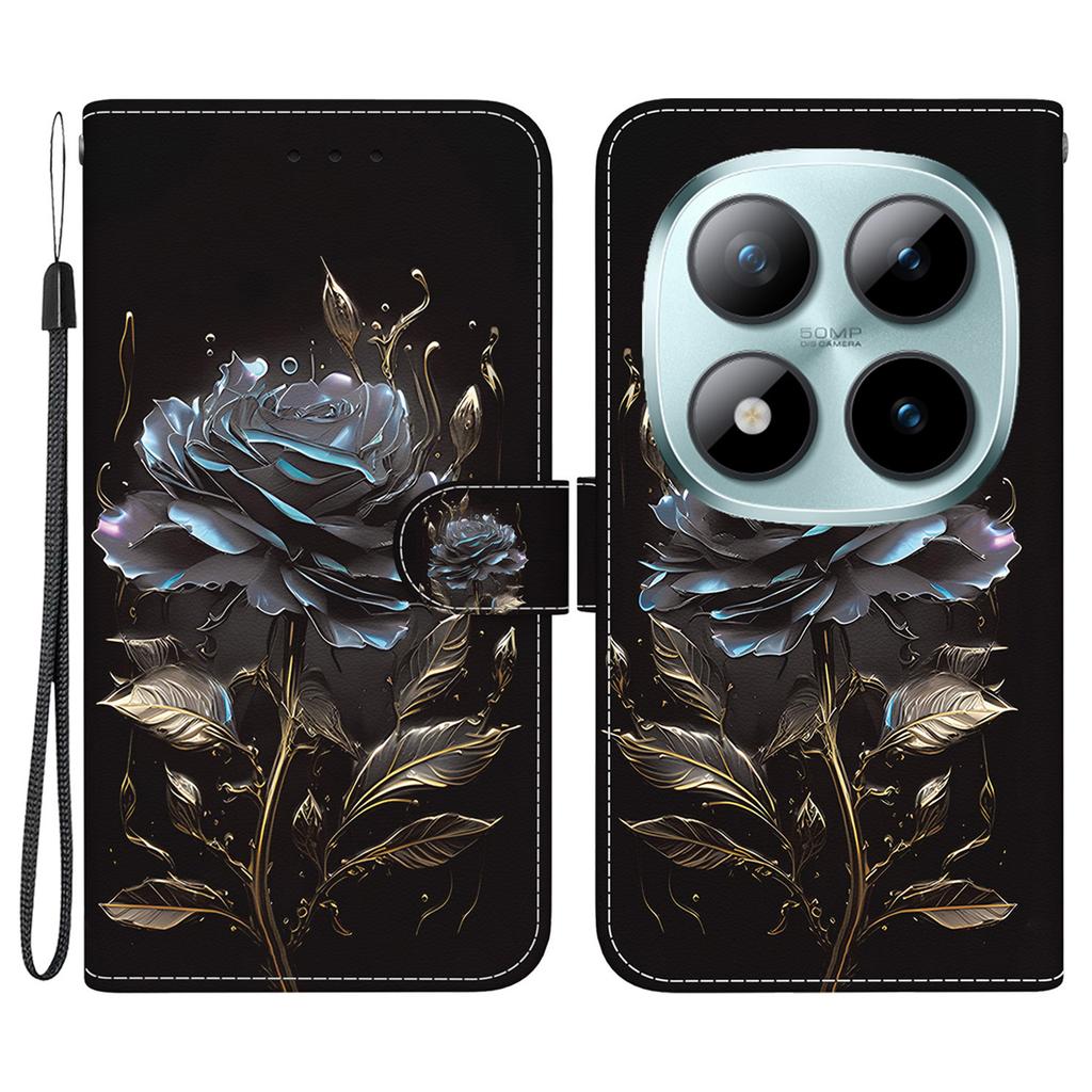 For Xiaomi Redmi Note 15 Pro 5G (Global) Wallet Phone Case Pattern Printing Leather Flip Cover with Strap