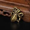 Real Bronze Mini Octopus and Squid Pendant, Brass Animal Ornaments with Electroplating, Art & Collectible Decor for Home and