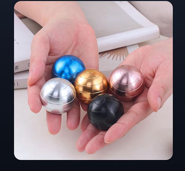 Desktop Spherical Gyroscope Metal Fingertip Gyroscope Adult Circular Optical Phantom Finger Decompression Gyroscope