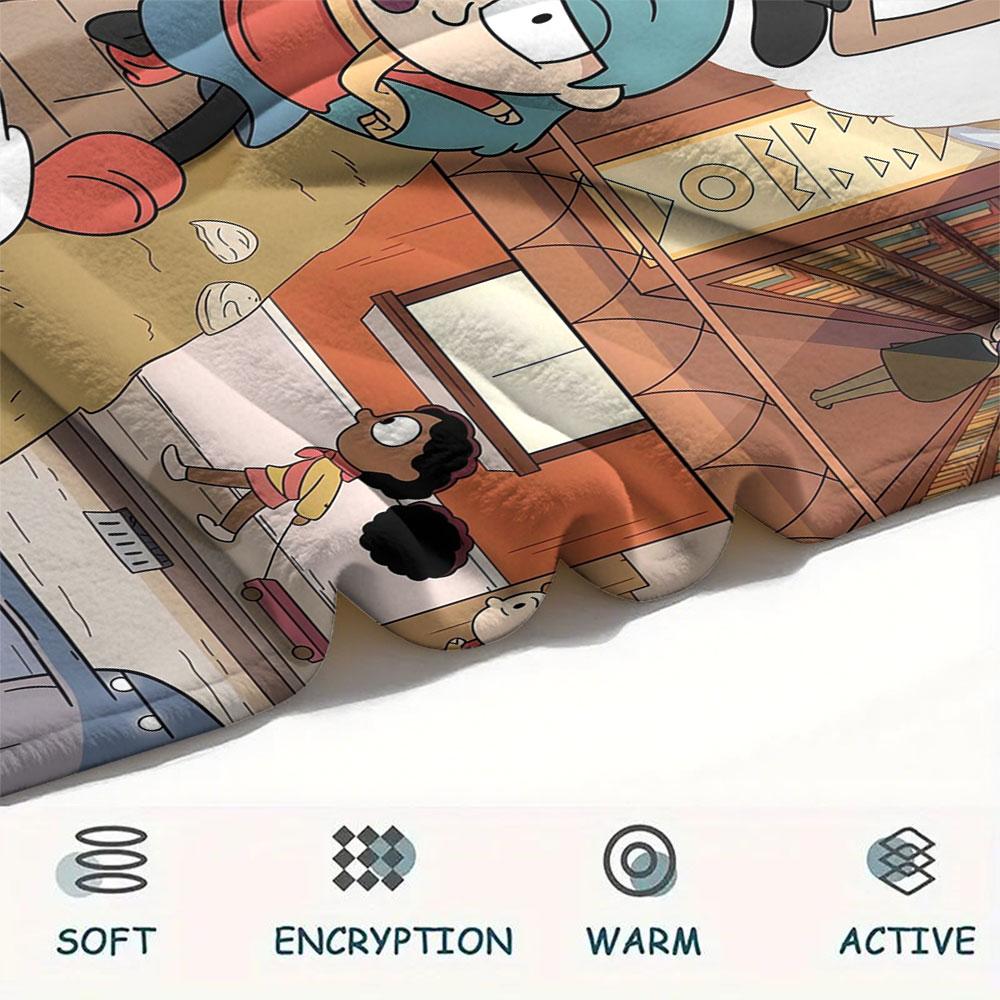 Hilda Poster Printed Flannel Blanket, soft throw for bedroom sofa, washable, fan merchandise, great gift.