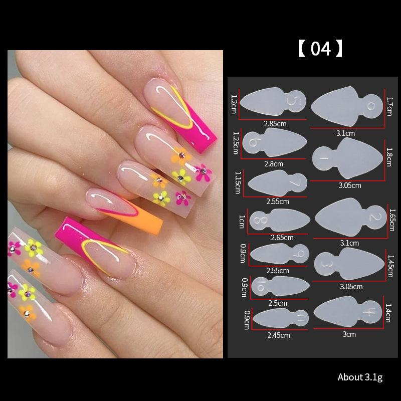 

12 шт./лист Forma Nail Французская силиконовая наклейка для системы двойных форм полное покрытие накладные ногти быстрое наращивание формы советы удлиненные аксессуары Style 4