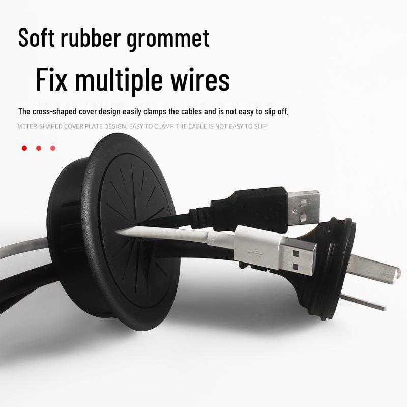 Round Desktop Wire Grommet Cover for Cable Management